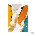 Création artistique abstraite, jeu de couleurs et textures