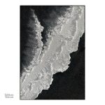 Design artistique abstrait en noir et blanc
