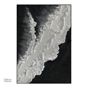 Design artistique abstrait en noir et blanc
