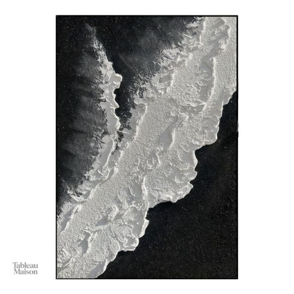 Design artistique abstrait en noir et blanc