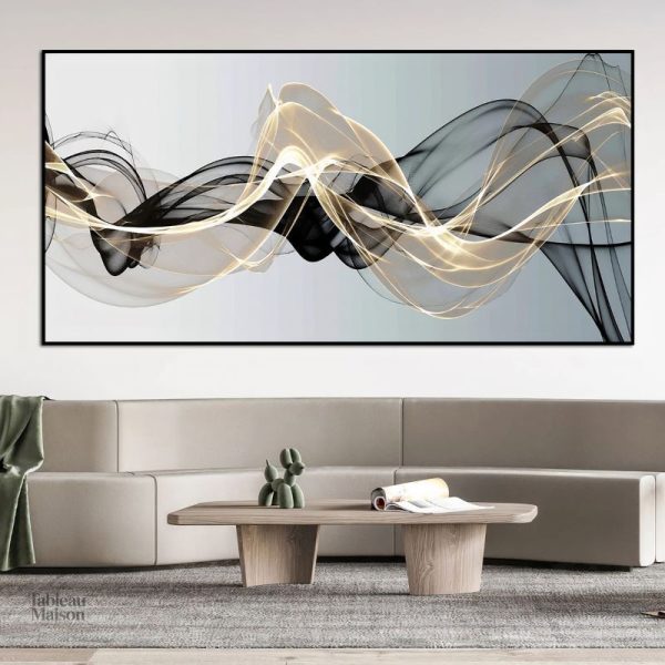 Décoration intérieure avec tableau doré