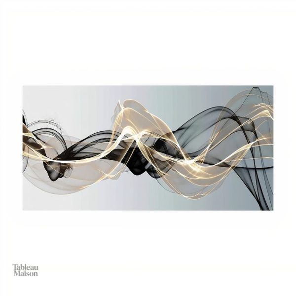 Tableau contemporain aux nuances sombres et dorées