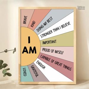 Tableau inspirant avec messages positifs
