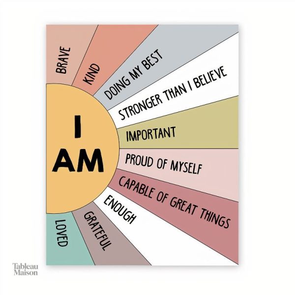 Affirmations motivantes sur fond coloré