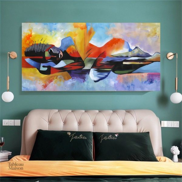 Tableau Abstrait Femme - Art africain contemporain