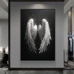 Tableau contemporain représentant des ailes d'ange