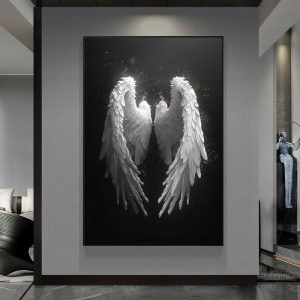 Tableau contemporain représentant des ailes d'ange