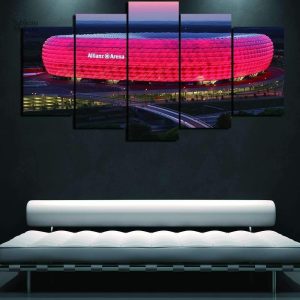 Tableau décoratif représentant l'Allianz Arena en ville