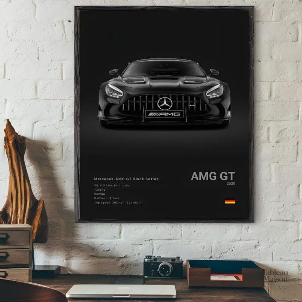 Tableau AMG GT, œuvre d'art automobile moderne
