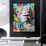 Oeuvre d'art animalière en style street art