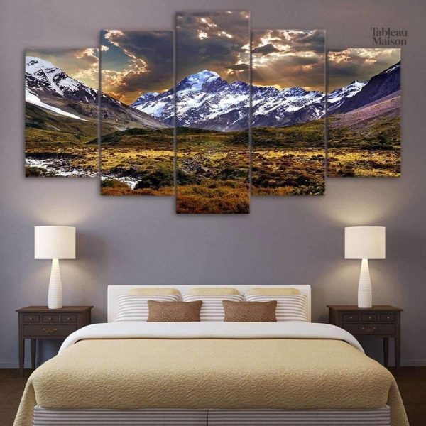 Art mural Aoraki, sublime vue sur la nature néo-zélandaise