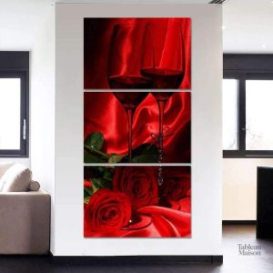 Tableau cuisine Apéritif amoureux, décor romantique pour la cuisine