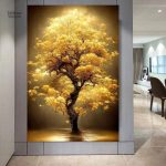 Tableau contemporain arbre de vie coloré et artistique