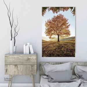 Tableau Arbre d'Automne en couleurs chaudes et vibrantes