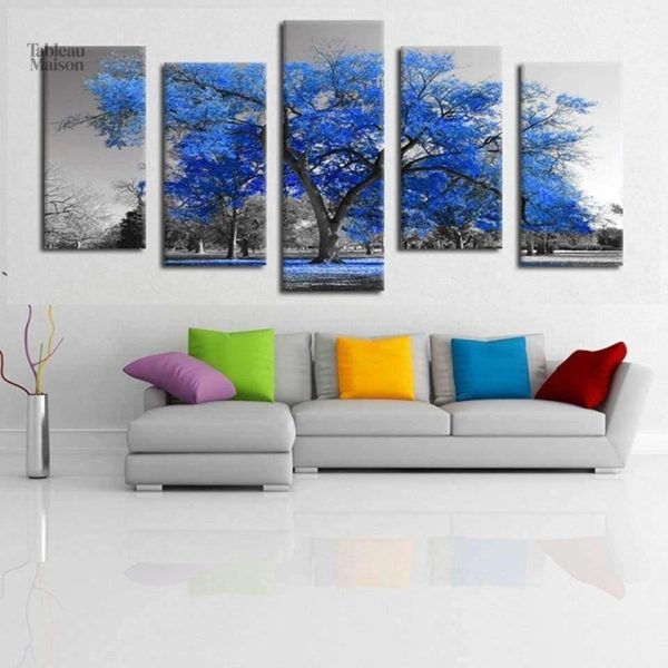 Tableau Arbre de vie bleu décoratif