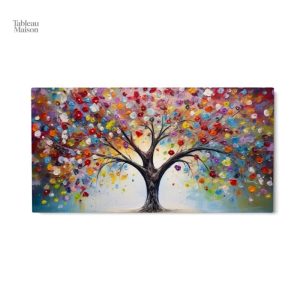 Décoration murale arbre de vie en couleurs éclatantes