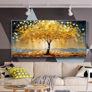 Tableau Arbre de Vie en couleur or