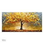 Peinture Arbre de Vie avec finition dorée