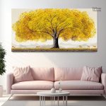 Tableau Arbre de Vie Jaune