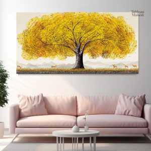 Tableau Arbre de Vie Jaune