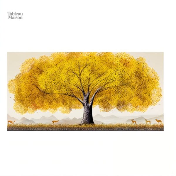 Art mural Arbre de Vie, design lumineux et coloré