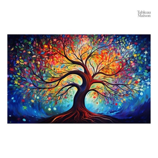 Décoration murale Arbre de Vie coloré et vibrant
