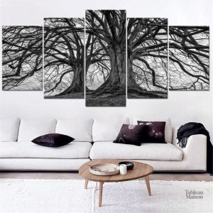 Tableau Arbre de Vie Noir en décoration murale