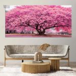 Art mural Arbre de Vie en teintes roses