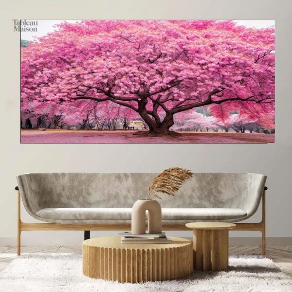 Art mural Arbre de Vie en teintes roses