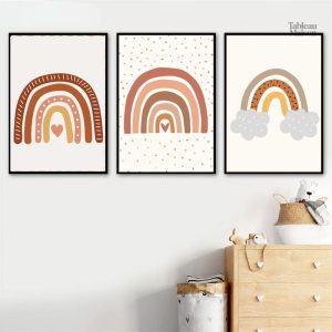 Tableau arc-en-ciel pour la décoration d'une chambre d'enfant