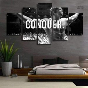 Tableau inspiré par Arnold Schwarzenegger, style contemporain