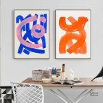 Tableau art déco minimaliste pour salon moderne