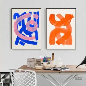 Tableau art déco minimaliste pour salon moderne
