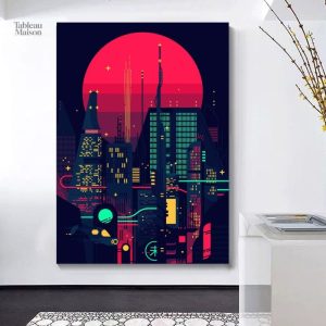 Tableau art moderne japonais en style contemporain