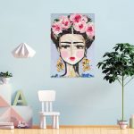 Tableau inspiré par Frida Kahlo, style naïf