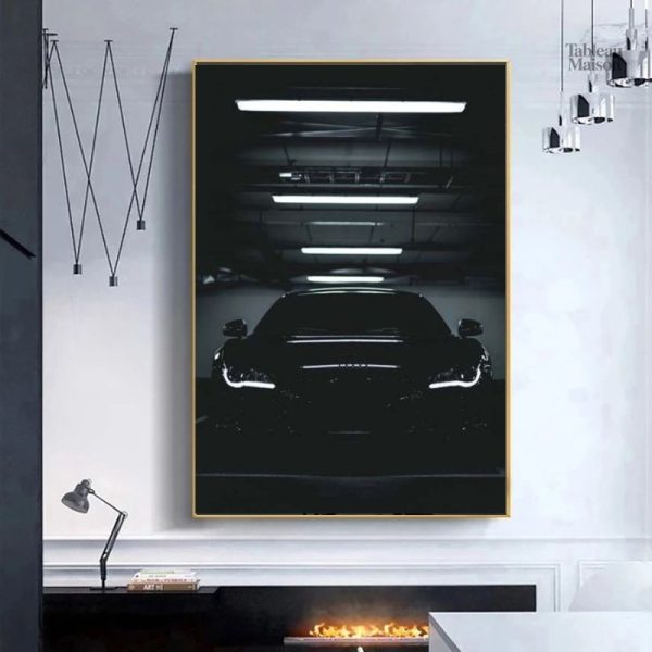 Tableau Audi R8 Sombre en design moderne