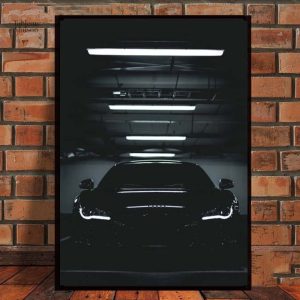 Art mural Audi R8 avec ambiance élégante