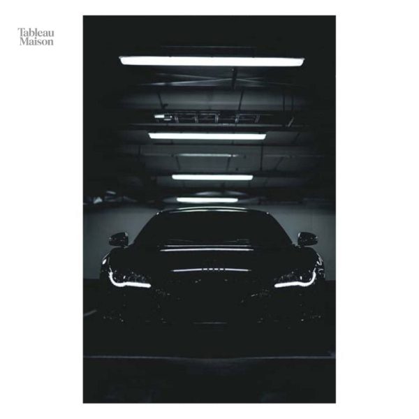 Tableau stylisé de la voiture Audi R8 noire