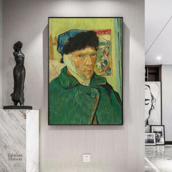 Tableau Autoportrait de Van Gogh avec oreille bandée