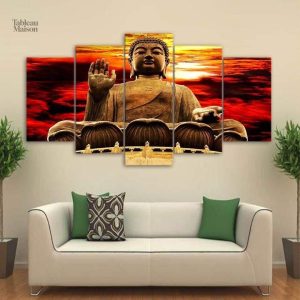 Tableau Bouddha aux pieds de Bouddha, art décoratif zen