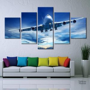 Tableau décoratif représentant un avion en vol