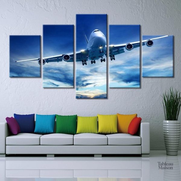 Tableau décoratif représentant un avion en vol