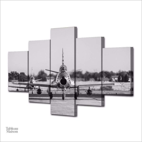 Tableau décoratif sur le thème des avions de chasse