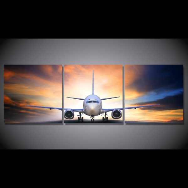 Tableau décoratif avion, illustration artistique de l'aviation