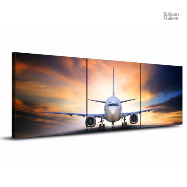 Art mural avion, motif dynamique d'un avion en vol