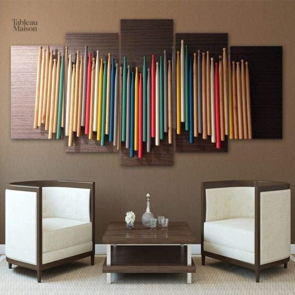Tableau Baguettes de batterie décoratif pour les musiciens