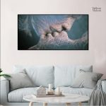 Tableau abstrait Baiser en couleurs vives