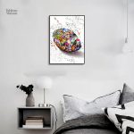Tableau street art Ballon de Rugby moderne
