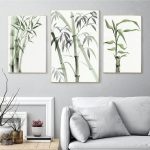 Tableau décoratif, motifs inspirés du bambou