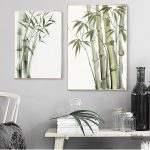 Élégant tableau japonais avec design en bambou